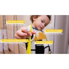 Escova de Dentes para Crianças dos 2 aos 6 anos de Bioplástico com cerdas de textura Média Caliquo